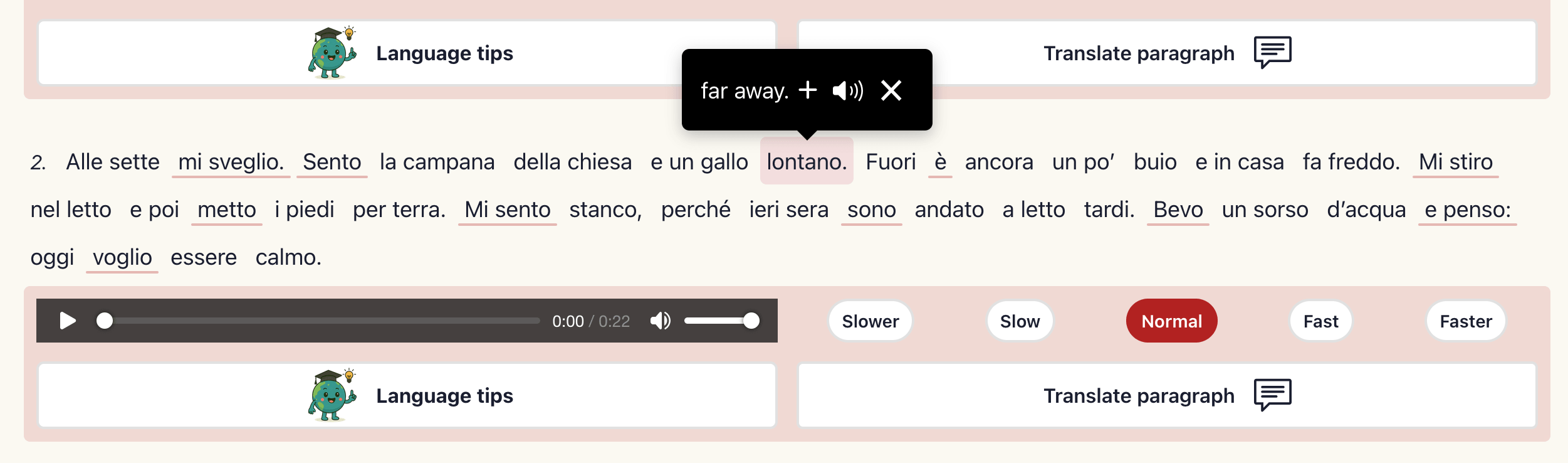 Lire une histoire avec audio, traductions et conseils