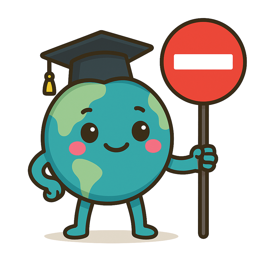 Mundo holding stopsign